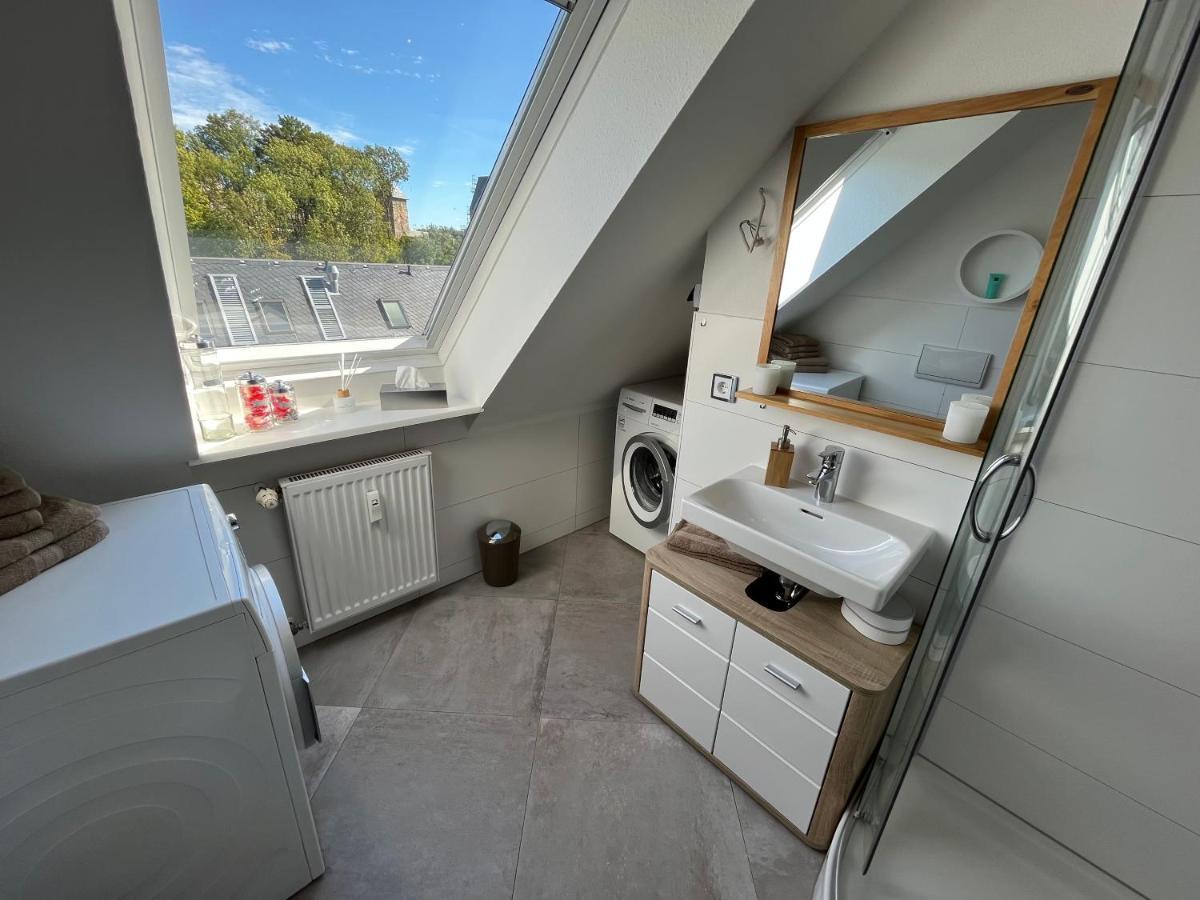 Attraktives Appartement Im Stadtzentrum Plauen Balkon Lift Extérieur photo
